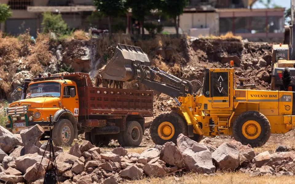 Excavation and earthworks at a site