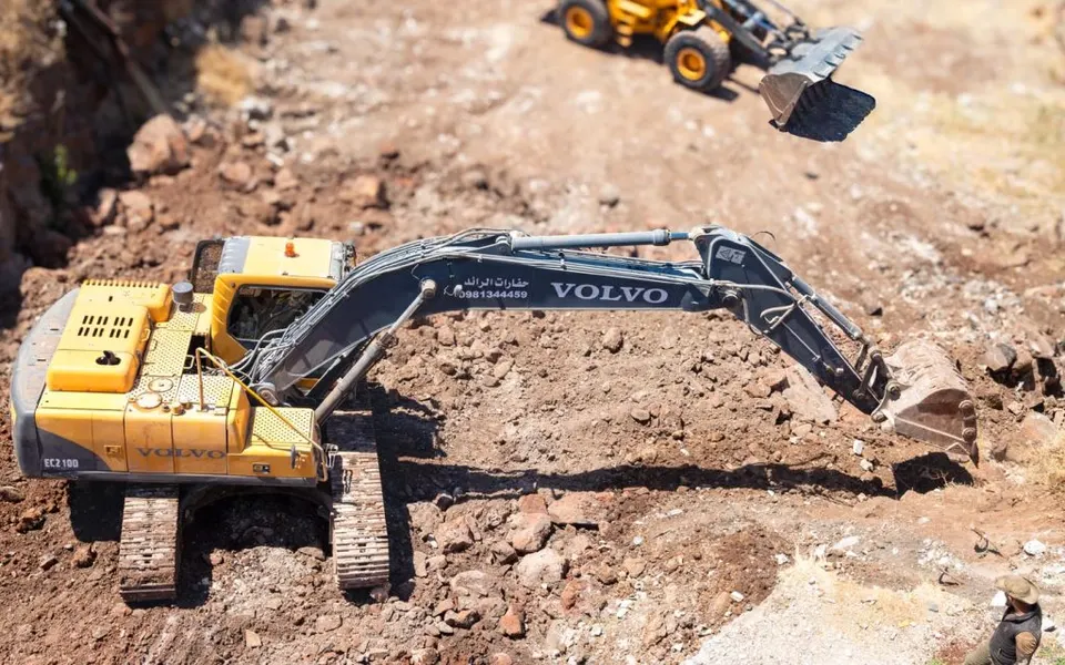 Excavation and earthworks at a site