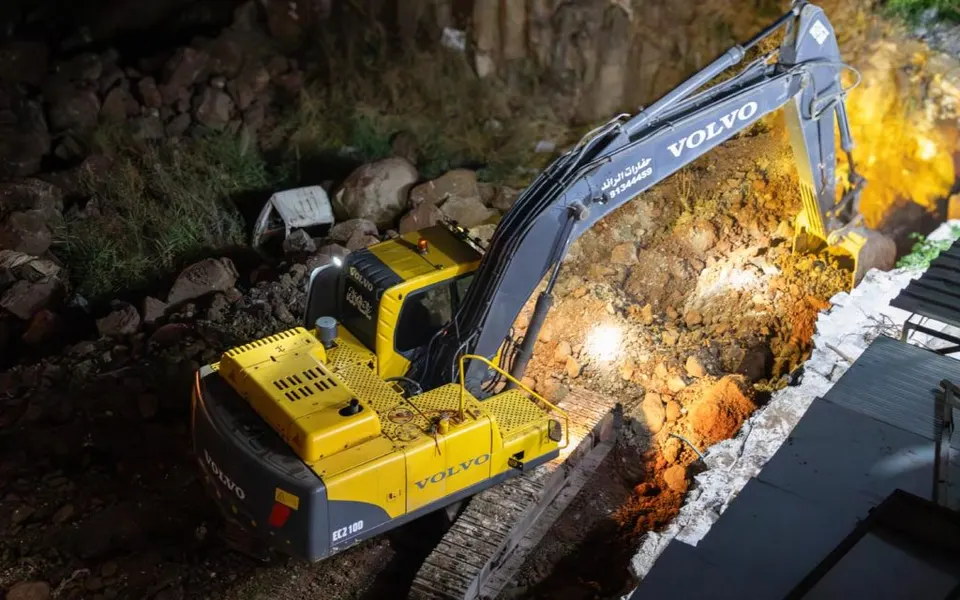 Excavation and earthworks at a site